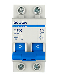 Автоматический выключатель ВА47-29 2P С63A 4,5кА mcb29-2-C63-dek