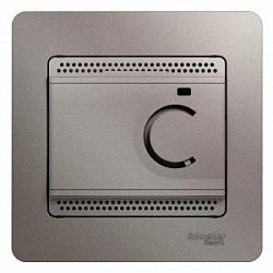 Термостат Glossa электронный для теплого пола с датчиком +5град.C +50град.C 10А в сборе платина SE GSL001238 463603