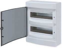 Щит распределительный навесной "Unix" прозрачная дверь 2х12 (24) модулей 361x287x112 IP40 ux-2x12-n