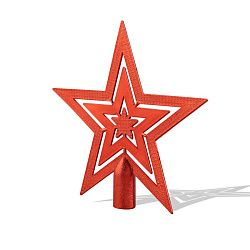Верхушка на елку Звезда 20см, цвет красный NEON-NIGHT 501-005