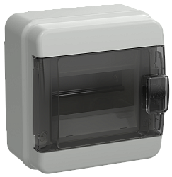 TEKFOR Корпус пластиковый КМПн-6 IP65 черная прозрачная дверь IEK TF5-KP72-N-06-65-K03-K02