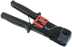 ITK Инструмент обжимной для RJ-45/12/11 без храпового механизма чёрно-красный TM1-B10V