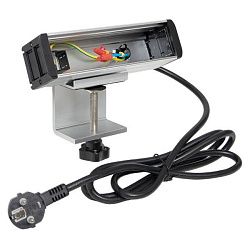 Встраиваемый настольный розеточный блок для крепления к столу, 8 модулей, C-Line cl-vnbco-8-s