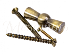 Ручка для поворотного выключателя в комплекте с саморезами, цвет - темная бронза, ТМ  "МЕЗОНИНЪ" GE3 GE30001-38