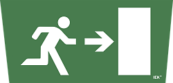 Этикетка самоклеящаяся 310х280мм "Выход/стрелка направо" IEK LPC10-1-31-28-VNAPR