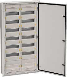 TITAN 5 Корпус металлический ЩРв-168 (2х84) 1130х625х130мм IP31 серый (одна дверь) IEK TI5-50-V-2X084-31-7035