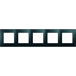 ETIKA Рамка 5-местная антрацит 672585