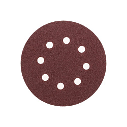 Диск абразивный на ворсовой основе, на липучке, перфорированный, P80, 125мм, 10 шт. KRANZ KR-91-1166
