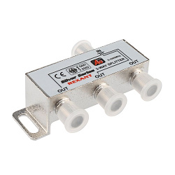 Делитель ТВх3 под F-разъем, 5-1000МГц, Silver (4 F-разъема в комплекте) REXANT 05-6102