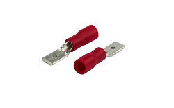 Клемма плоская изолированная РПи-п 1.5-(4.8)/РПИп 1,25-5 штекер 4.8 мм 0.5-1.5 мм² красная REXANT 08-0312