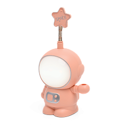 Детский ночник LUMIN'ARTE TL02 теплый белый +RGB КОСМОНАВТ розовый + точилка, аккумуляторный, USB-кабель, 190х90х70 TL02