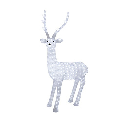 Акриловая светодиодная фигура Северный олень 130 см, 380 светодиодов, IP65 понижающий трансформатор в комплекте NEON-NIGHT 513-271