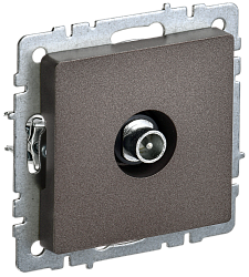 BRITE Розетка TV проходная РТВ10-0-БрТБ темная бронза IEK BR-A10-P-K45