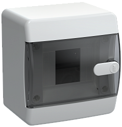 UNION Compact Корпус пластиковый БЕЛЫЙ ЩРН-П-4, IP41 черная прозрачная дверь IEK UIC-KP12-N-04-41-K01