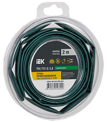 Трубка термоусадочная ТТУ нг-LS 3/1,5 зеленая (2м/упак) IEK UDR12-003-D15-002-K06-T