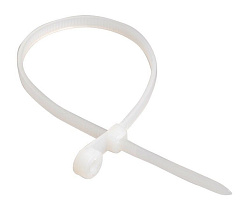 Стяжка нейлоновая под винт 4,5х220мм белая (уп. 100 шт.) (60 уп/кор) DEKRON DEK4.5х220W-O