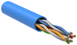ITK Витая пара U/UTP кат.5E 4х2х24AWG solid PVC синий (305м) LC1-C5E04-113