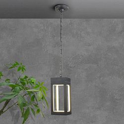 Светильник светодиодный уличный подвесной Frame LED IP54 1528 TECHNO LED серый Elektrostandard a051858