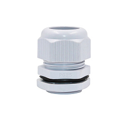 Ввод кабельный PG-25 серый, нейлон, IP68 (d кабеля 15-22 мм) DEKRON 0807-0008