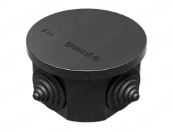 Коробка распаячная для о/п D75х40мм IP44 (60шт) ЧЕРНАЯ 4 гермоввода GE41237-05