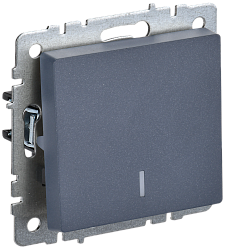 BRITE Выключатель 1-клавишный проходной с индикацией 10А ВС10-1-7-БрМ маренго IEK BR-V12-1-10-K35