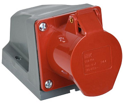 Розетка стационарная ССИ-114 3Р+РЕ 16А 380-415В IP44 IEK PSR12-016-4
