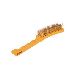 Щетка по металлу с пластиковой ручкой, 5 рядов, 260мм KRANZ KR-91-1256