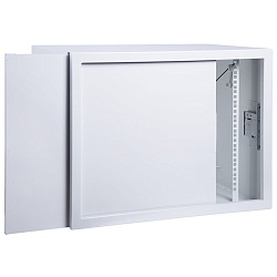 Шкаф настенный 19" АНТИВАНДАЛЬНЫЙ пенал 6U 600×400×327мм, (ШxГxВ) RAL 7035 REXANT 04-2250