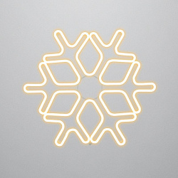 Фигура Снежинка из гибкого неона, 60х60 см, цвет свечения теплый белый NEON-NIGHT 501-326