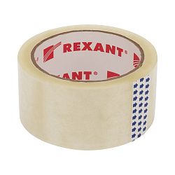 Скотч упаковочный REXANT 48 мм х 50 мкм, прозрачный, рулон 66 м 09-4202