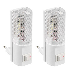 Комплект (2шт./уп.) Светодиодный ночник с выключателем 220 В yl-260 75-0303-1