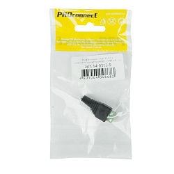 Разъем питание на кабель, гнездо 2,1х5,5x10мм. с клеммной колодкой, (1шт.) (пакет)  PROconnect 14-0315-9