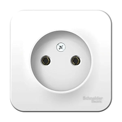Розетка 1-м ОП Blanca 16А IP20 250В без заземл. без защ. шторок с изолир. пластиной бел. SE BLNRA000111 1210457