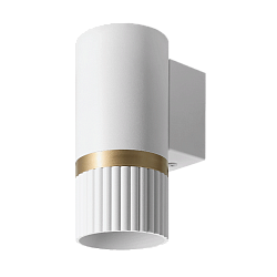 Настенный светильник WOLTA WSL-GU10/W19WG DUO под лампу GU10 Белый/золото D55x130 WSL-GU10/W19WG