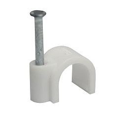 Крепеж кабеля круглый 9мм, белый (50 шт/уп) REXANT 07-4009