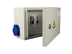 Ящик с понижающим трансформатором ЯТП 0.25 220/36В (2 авт. выкл.) IP54 DEKRON DEK07702-0006