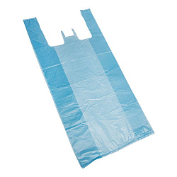 Пакет майка ПНД 30+16*60, 15мкм синяя (100шт./уп) 61-0205-4