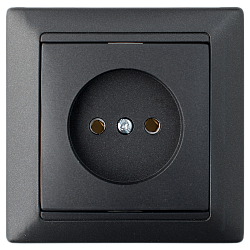 Розетка штепсельная для скрытой установки РС16-305 графит 10366BY
