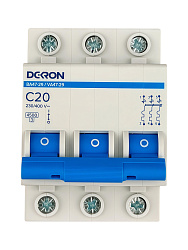 Автоматический выключатель ВА47-29 3P С20A 4,5кА mcb29-3-C20-dek