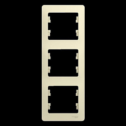 Рамка 3-м Glossa вертикал. беж. SE GSL000207 275181