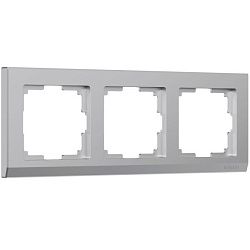 Рамка на 3 поста Stark (серебряный) Werkel W0031806