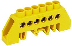 Шина PE "земля" в комбинированном DIN-изоляторе типа "Стойка" ШНИ-8х12-6-КС-Ж IEK YNN10-812-6DP-K05