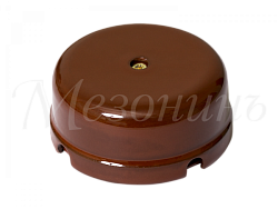 Коробка распределительная фарфоровая D80мм, высота 33мм, IP20, цвет - коричневый, ТМ "МЕЗОНИНЪ" GE70 GE70235-04