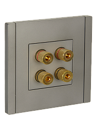 FORTE&PIANO Аудиорозетка 4-местная FP539 сталь IEK FP-S40-K46