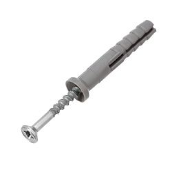 Дюбель-гвоздь потайной бортик, полипропилен 6х40 пакет (100 шт/уп) KRANZ KR-01-3621-007