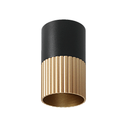 Накладной светильник WOLTA WSL-GU10/18BG-1 DUO под лампу GU10 Черный/золото D55x100 WSL-GU10/18BG-1