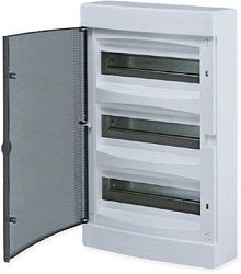 Щит распределительный навесной "Unix" прозрачная дверь 3х12 (36) модулей 485x287x112 IP40 ux-3x12-n