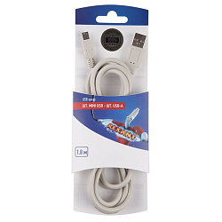Шнур  шт. mini USB - шт. USB-A  1.8M  REXANT 06-3156