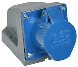 Розетка стационарная ССИ-113 2P+PE 16А 200-250В IP44 IEK PSR11-016-3