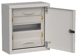 TITAN 5 Корпус металлический ЩРн-12 (1х12) 335х310х140мм IP31 серый (одна дверь) IEK TI5-50-N-012-31-7035